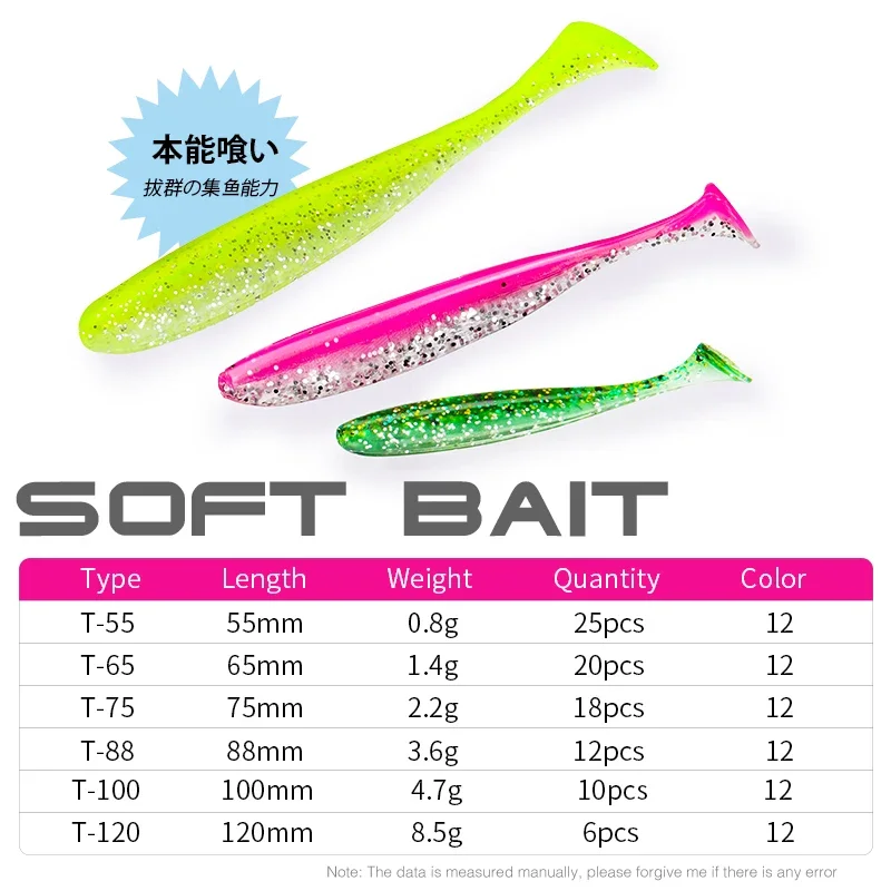 Soft Plastic Lure - TSURINOYA 새로운 크기 100mm 120mm T