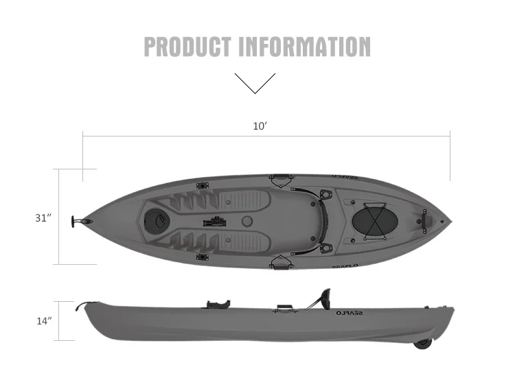 HDPE 플라스틱 보트 낚시 카약, 전면 및 후면 보관 - Fishing Equipment In 리뷰 및 가격