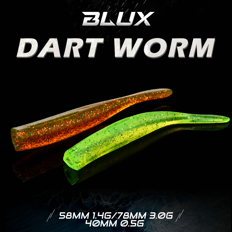 BLUX-신제품 다트 웜 소프트 미끼 58MM 78MM - Soft Plastic Lure 리뷰 및 가격