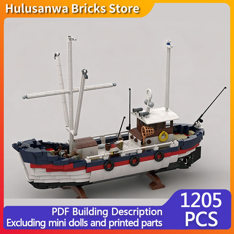 나무로 만든 낚시 트롤러 모델 MOC 조립 블록 전쟁  - Fishing Equipment Gifts 리뷰 및 가격